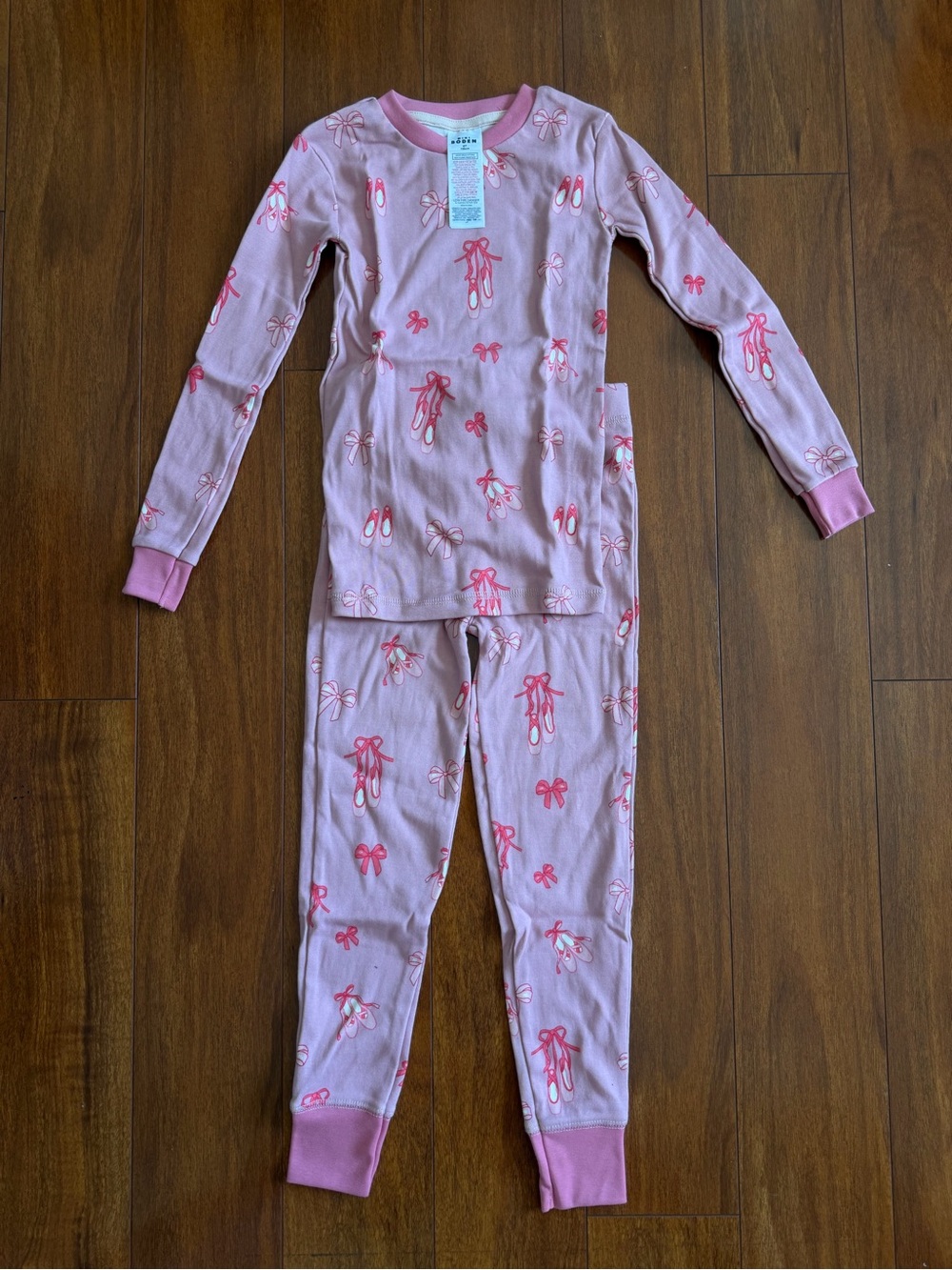 Mini Boden Pink Ballet Slipper Pajama Set NEW